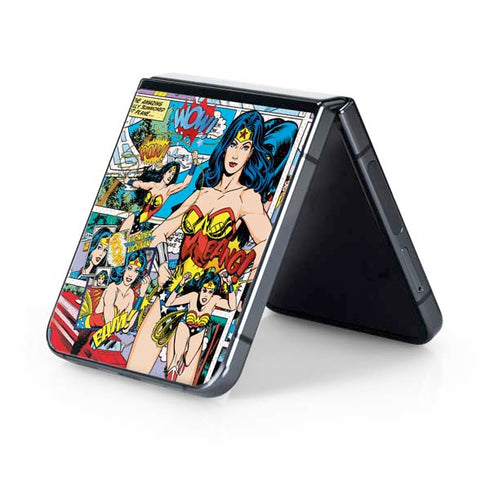DC Comics Wonder Woman Comic Blast Galaxy Z Flip5 5G Skin